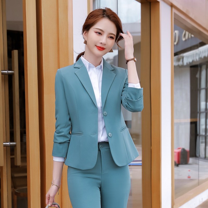 西装外套女春秋新款气质女士小个子西服女上衣正装职业套装工作服