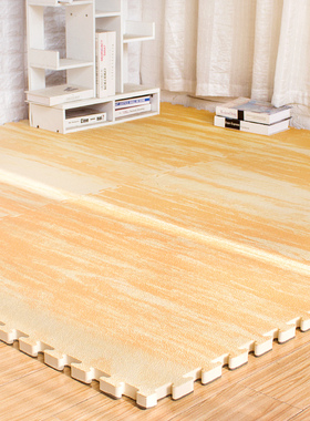 加大1x1米木纹泡沫拼接地垫跆拳道游乐园加厚2.5cm防滑防摔爬爬垫