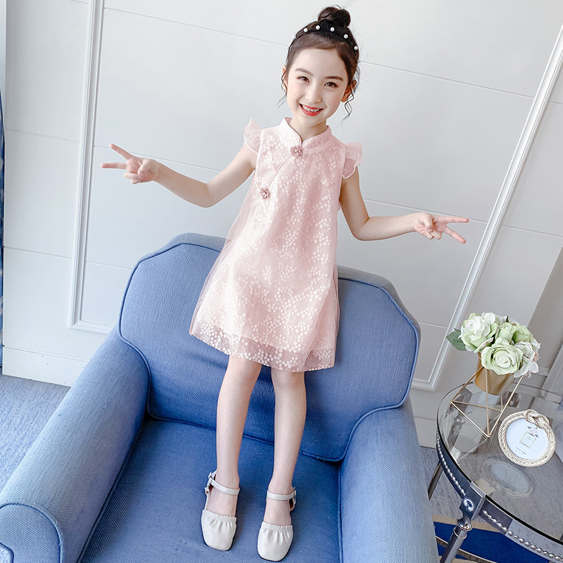 女童连衣裙夏装2021新款网红女孩旗袍公主裙夏季洋气儿童汉服裙子,女装/女士精品,连衣裙,淘宝优惠券,粉丝福利购,淘宝优惠卷