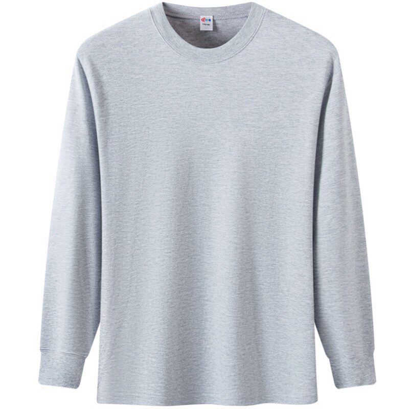 春秋冬季纯棉秋衣男m单件上衣打底棉毛衫大码全棉薄款内穿保暖内