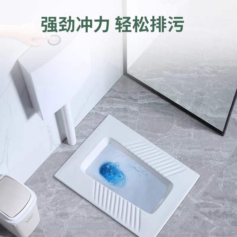 厕所蹬便卫生间防臭整套装蹲坑式蹲家用陶瓷蹲便器大便池