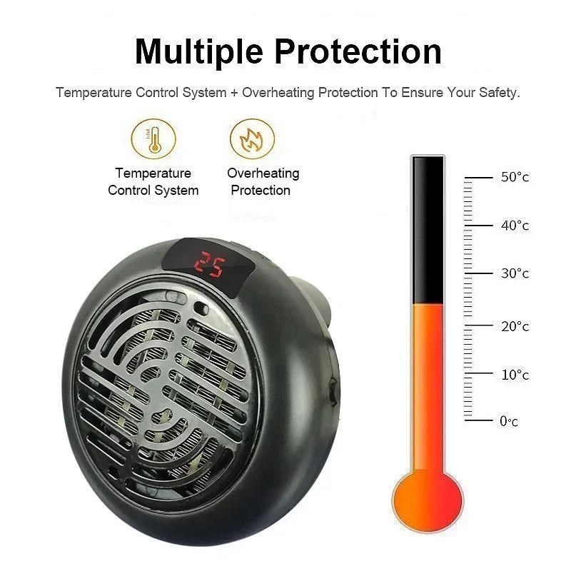 Home Plug In Cordless Space HeaCter Portable Electric Air He