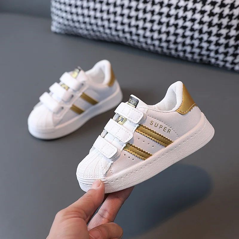 Childrene's Sneakers Kids Fashion Design White Non-slip Casu