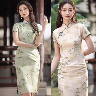 新中式旗袍2024新款改良年轻款少女复古民国风小个子日常可穿夏季