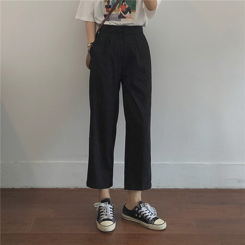 大码裤女夏高腰薄款宽松裤子2024新款休闲九分裤胖妹妹显瘦阔腿裤