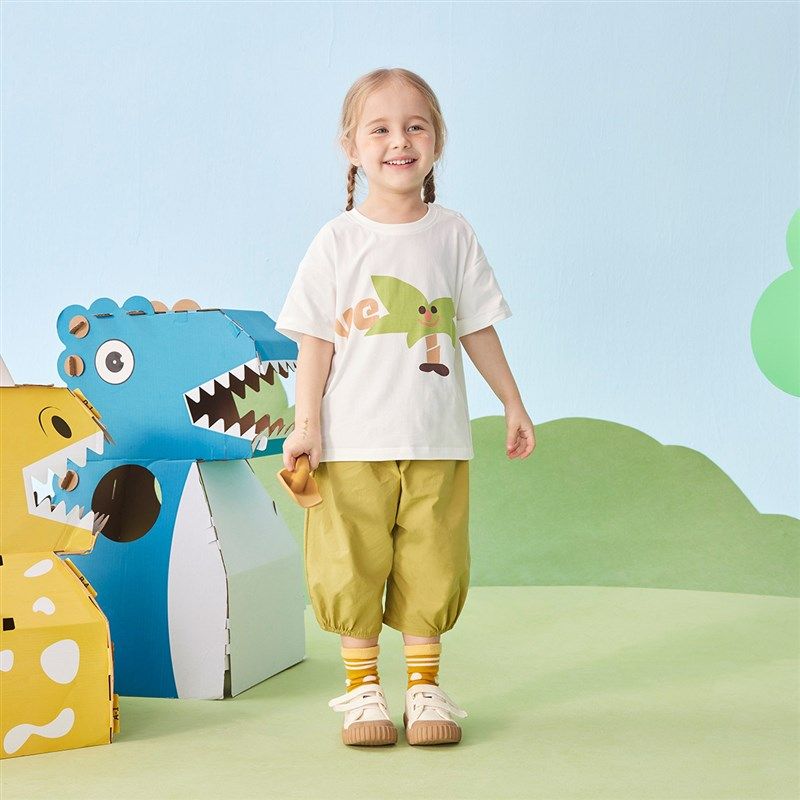 儿童工装裤宝宝休闲裤夏季款女童七分裤婴幼儿纯棉阔腿裤男童裤子,童装/婴儿装/亲子装,裤子,淘宝优惠券,粉丝福利购,淘宝优惠卷