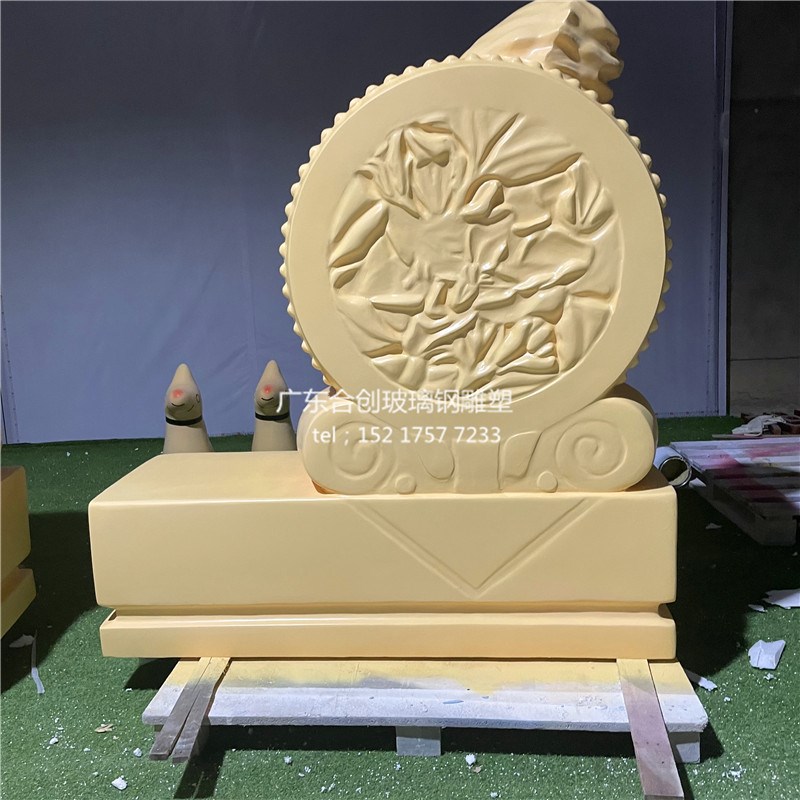 雕花鼓器模型创意k玻璃钢雕塑商业街展览文俗文化战鼓堂鼓景观摆