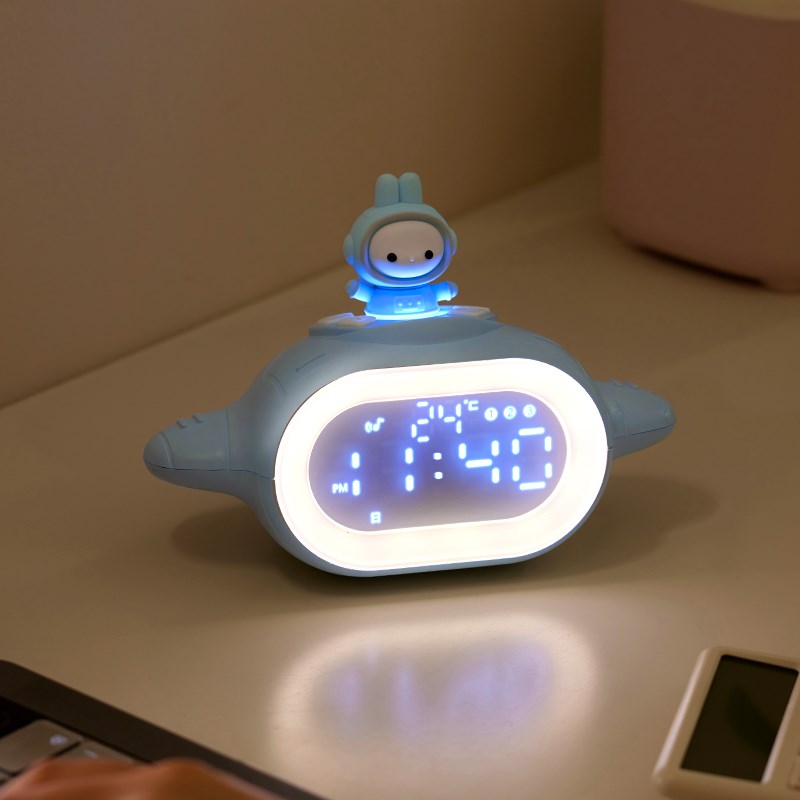 小夜灯带时间闹钟一体儿童卧室睡眠台灯婴儿喂奶护眼哺乳月子专用