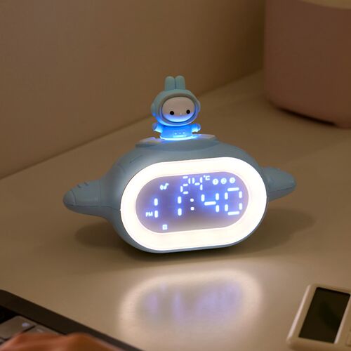 小夜灯带时间闹钟一体儿童卧室睡眠台灯婴儿喂奶护眼哺乳月子专用