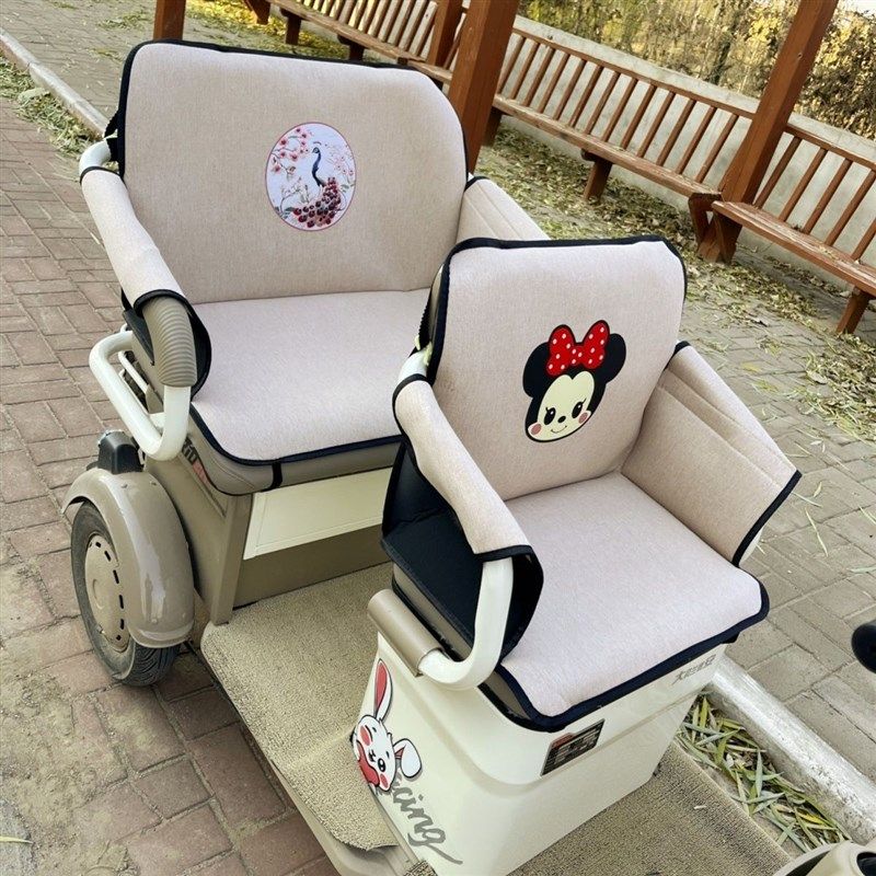 四季通用电动三轮车保暖装备三轮车包围防掉落座套防漏通用坐垫