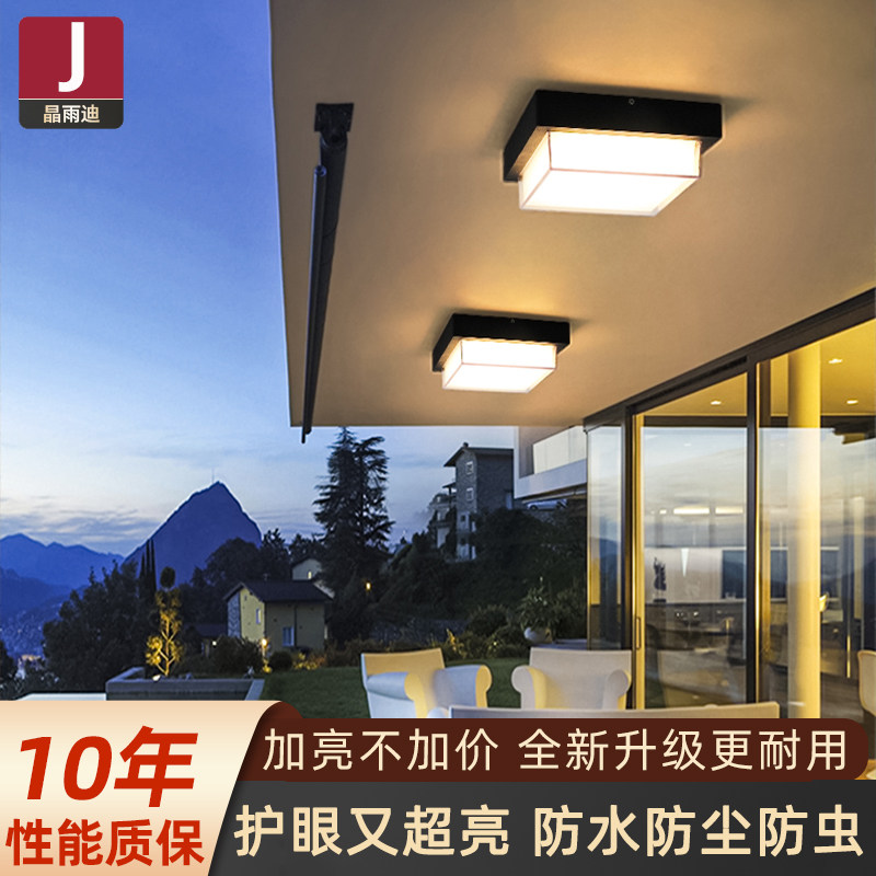 阳台灯顶灯2024新款别墅入户门口灯室外露台灯庭院户外吸顶灯防水