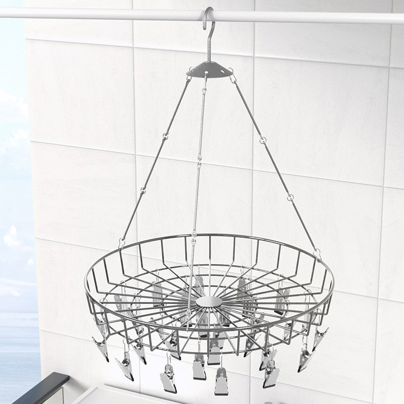 晒袜子神器不锈钢多功能晾衣架家用多夹子凉内衣内裤衣架阳台晒篮,收纳整理,金属衣架,淘宝优惠券,粉丝福利购,淘宝优惠卷