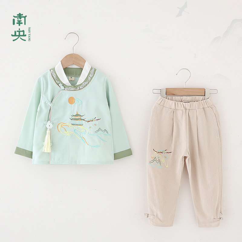 汉服男童春秋薄款中国风童装儿童中式古装宝宝唐装套装男孩国学服
