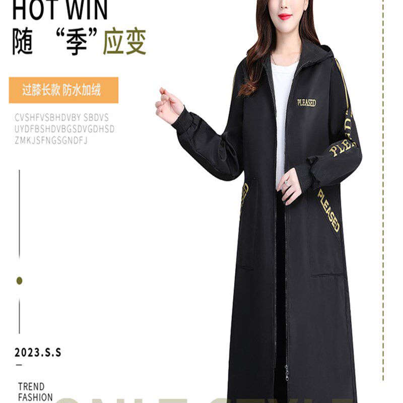 加长款过膝防水加绒罩衣女新款围裙厨房家用羽绒服防尘工作服大褂