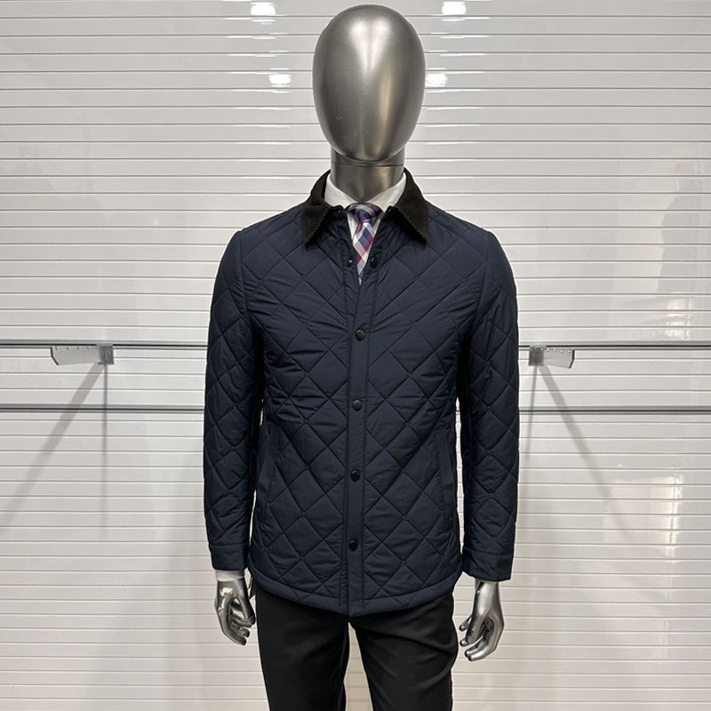 新款秋冬男士翻领棉服固定棉工艺 合体舒适面料轻便商务休闲款2色