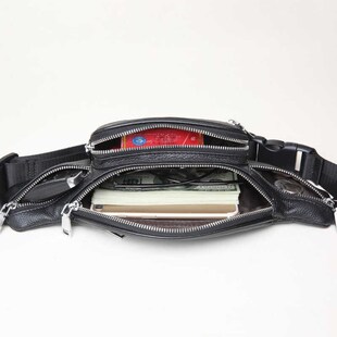 澳懿腰包男真皮高级感头层牛皮手机包多功能休闲高端运动斜挎胸包