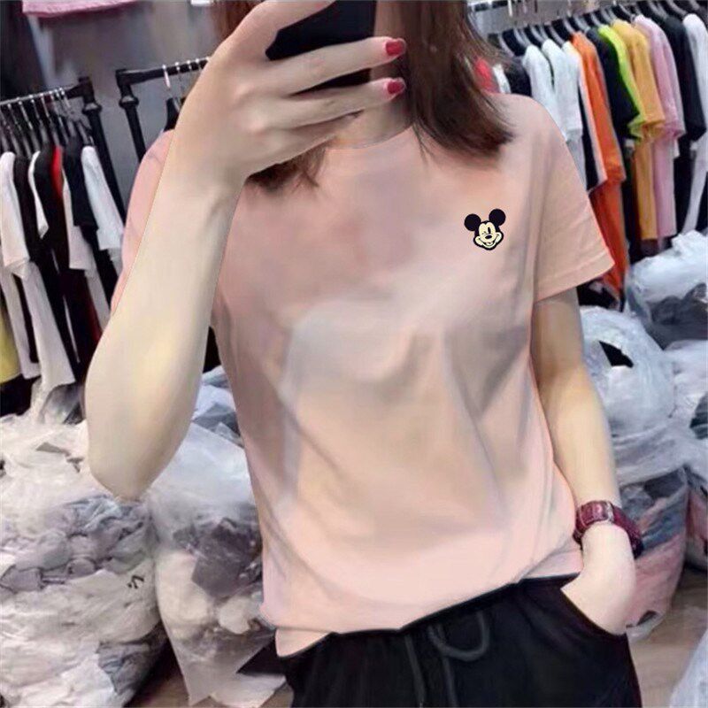 潮bf时尚打底纯棉T桖衫2024年新款韩版短袖t恤女夏季百搭半袖上衣