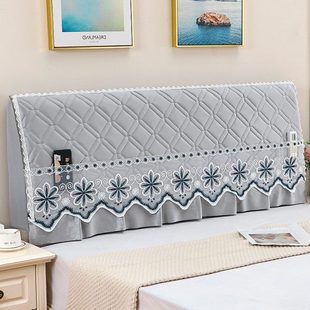 加厚防撞床头罩套夹棉通用软包四季 全包床头套罩2024年新款 床头罩