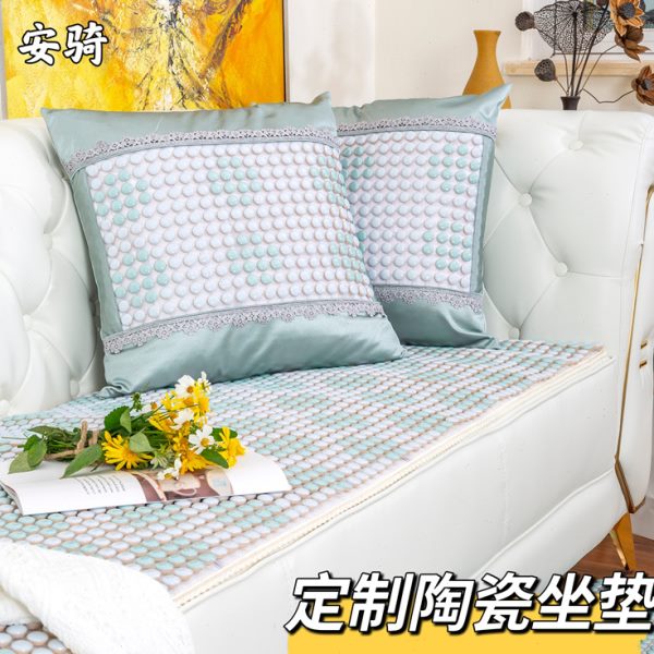 定制福达陶瓷客厅沙发垫欧式简约时尚现代凉爽珠子凉席贵妃椅防滑