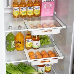 抽拉抽屉式 抽屉鸡蛋收纳盒保鲜家用冰箱收纳盒悬挂式 储物盒收纳盒