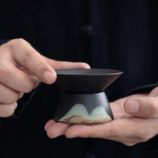 陶瓷茶滤茶叶分离过滤网滤茶器泡茶神器桌面茶台摆件
