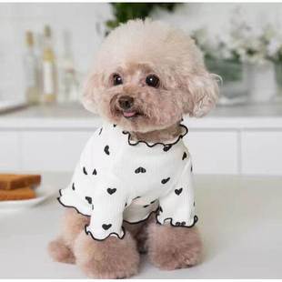 小型犬幼犬泰迪衣服萌宠 防掉毛爱心背心套头夏季 夏季 薄款