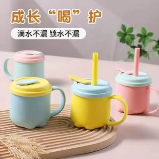 硅胶儿童耐摔便携带把手带婴幼儿吸管杯硅胶可爱水杯子高颜值