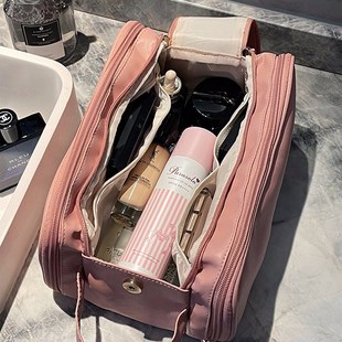 ins风小众高级精致化妆包2023新款 韩式 便携大容量旅行防水收纳包