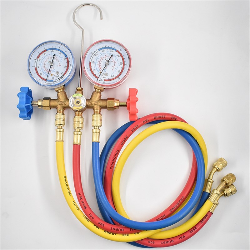恒森工具/雪种表/空调加氟表/加氟套装/冷媒表汽车空调加氟表双表