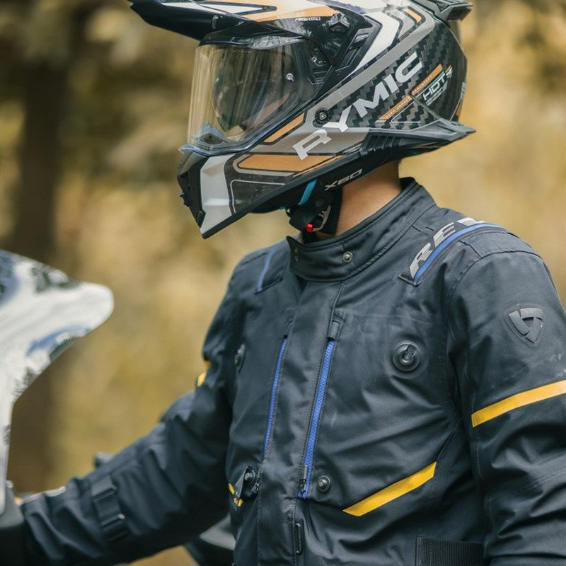 RYMIC睿觅X60碳纤维双镜片拉力摩托车头盔男机车越野四季全盔超轻