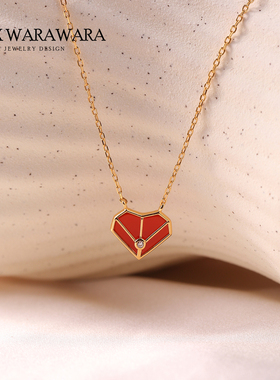 爱心项链女日韩网红小众设计精致