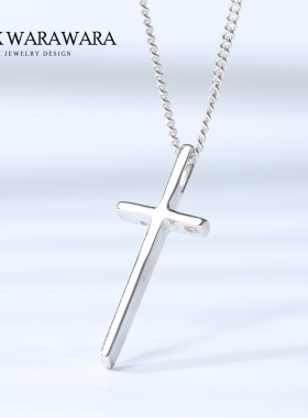 BOXWARAWARA原创设计银十字项链