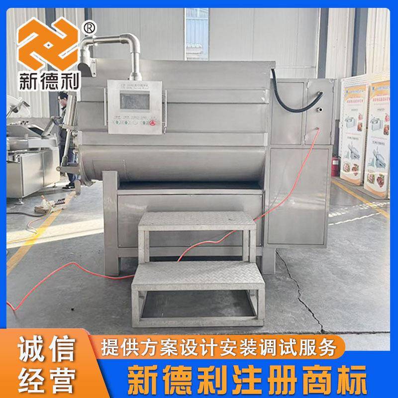 全自动饺子馅双轴拌馅机大型香肠真空搅拌机器商用牛肉丸拌料设备