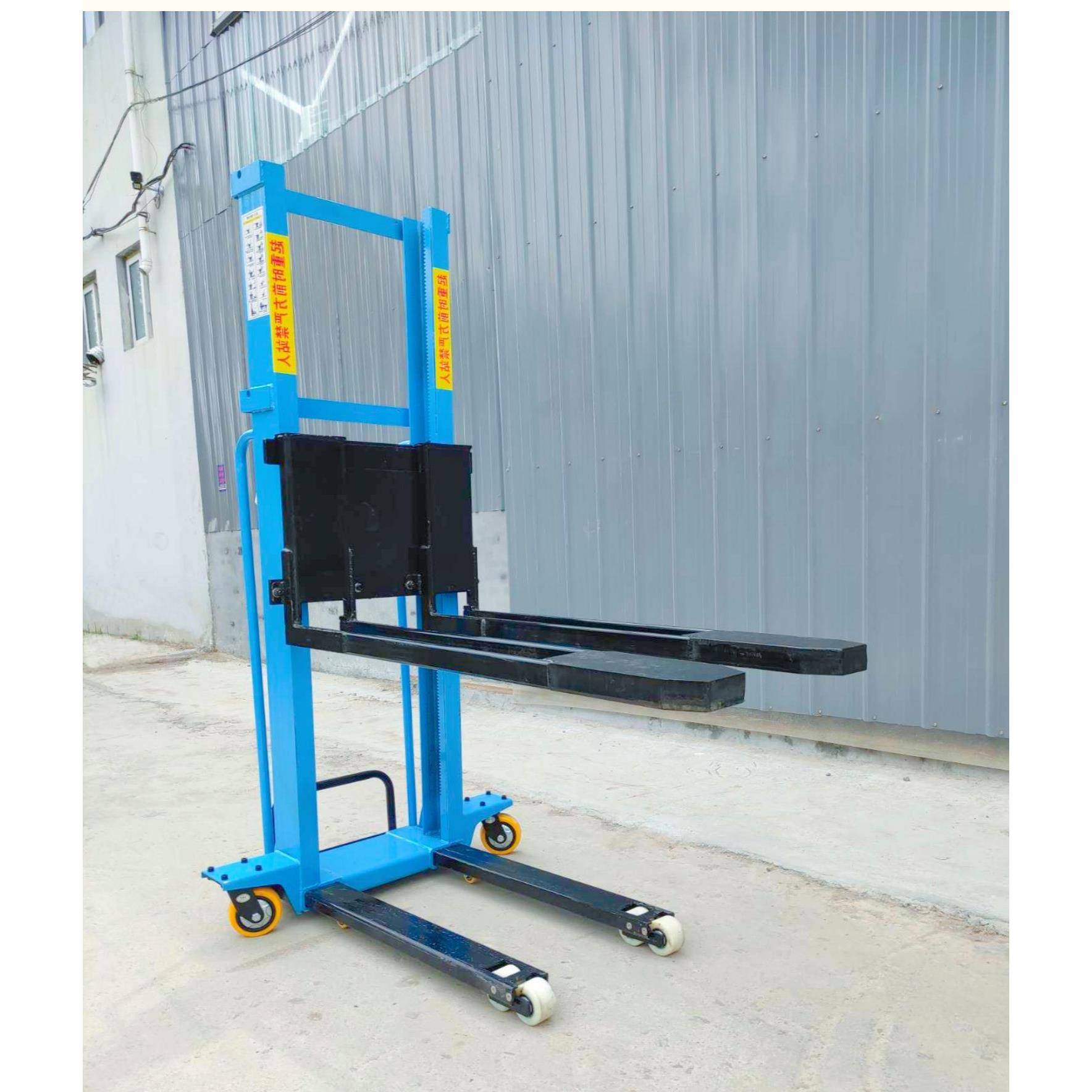 随车叉车登车自登高车电动手推液压便携式搬运叉车半电动堆高车