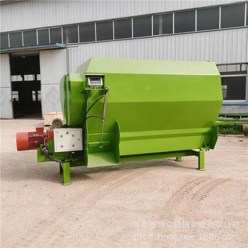 养殖牛羊草料粉碎搅草机牛场全日粮制备机24方双轴卧式tmr搅拌机
