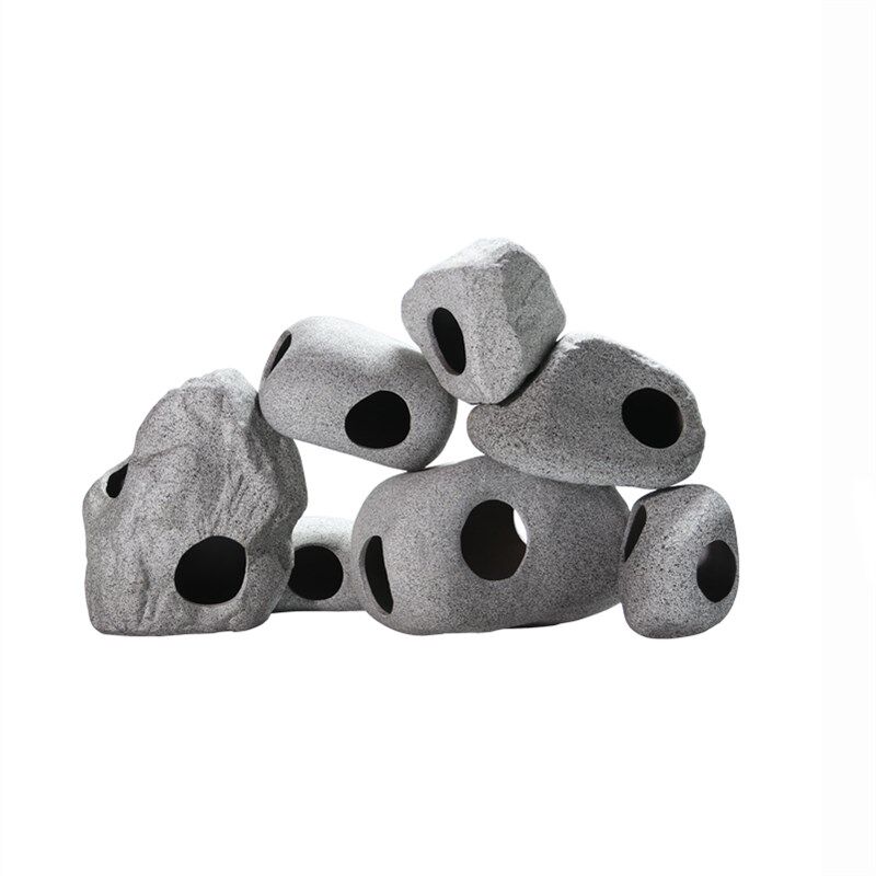 鱼缸造景石头慈鲷躲避屋陶瓷罐造景躲避洞繁殖罐鱼虾屋虾窝虾罐