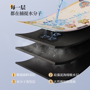 硅藻泥防尘罩家用冰箱床头柜盖巾 卡通滚筒洗衣机防尘盖布2024新款