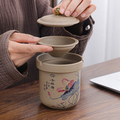 漏斗烟灰缸带盖防飞灰家用客厅办公室创意礼物R个性 潮流陶瓷烟缸