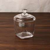 透明玻璃糖果罐带盖储物缸糖果盅婚庆用品方糖家用零食干果豆类罐