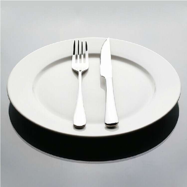 陶瓷餐具中西餐盘纯白碟碗骨碟圆盘平盘日式韩式摆台-平盘