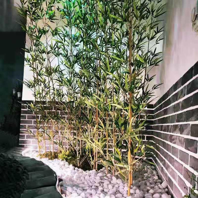 供应竹子装饰绿植物背景墙隔断挡墙屏风造景毛竹假竹竿仿真绿植墙