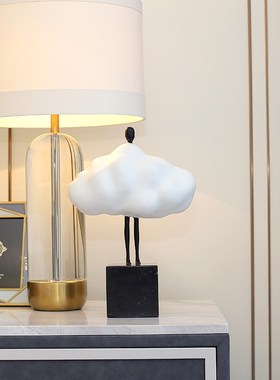 现代简约云朵人物抽象摆件客厅玄关电视酒柜房间床头柜装饰品创意