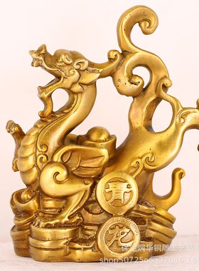 黄铜青龙白虎朱雀玄t武四大神兽沙铸铜雕室内工艺品摆件
