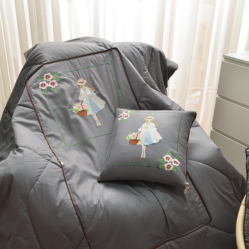 汽车抱枕被子两用车用新款纯棉高档全棉车载午睡枕头毯子二合一