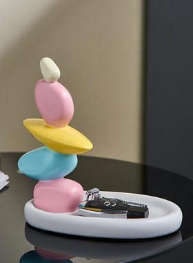 多巴胺时来运转玄关钥匙收纳摆件入户进门口客厅鞋柜高档创意装饰