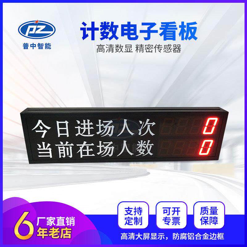 停车厂影院车辆人数进出计数看板led电子数码管高清提示器显示屏