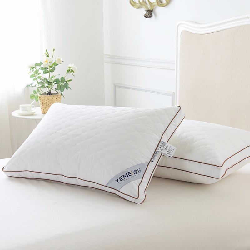 可水洗羽丝绒枕芯柔软大豆真空压缩立体绗缝透气枕头单人
