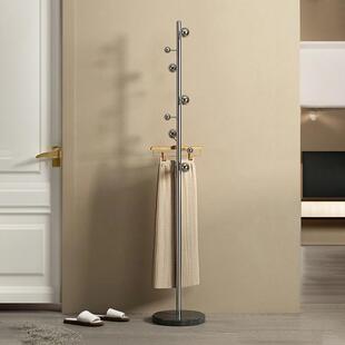 高端不锈钢衣服架挂衣架落地卧室轻奢高级入户转角客厅立式衣帽架