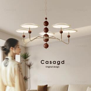 中古奶油风客厅吊灯护眼大厅主灯卧室星轨云环飞碟餐厅灯具casagd