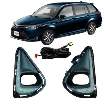 适用18-20款丰田卡罗拉AXIO日行灯Fielder行车灯改装LED双色雾灯